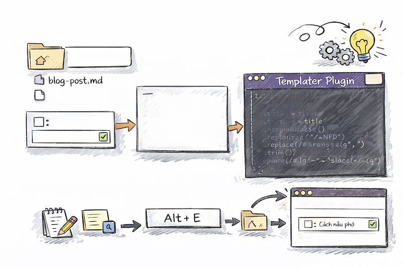Setup Obsidian Template để tạo blog post tự động