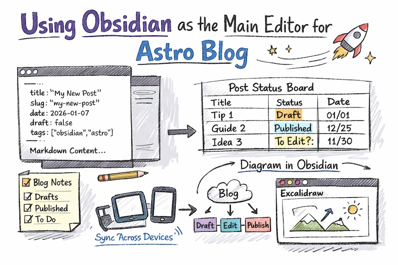 Tận dụng Obsidian làm editor chính cho Blog Astro